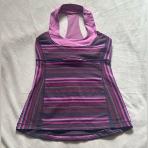 Tank top with race back straps. Inside support.